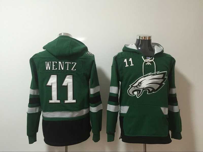 Nike Eagles 11 Carson Wentz Green All Stitched Hooded Sweatshirt,We sell and wholesale Nike Eagles 11 Carson Wentz Green All Stitched Hooded Sweatshirt on line form chian!